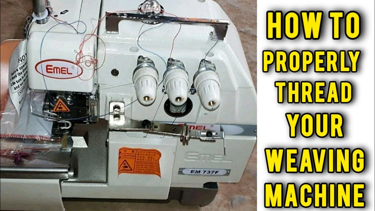 How to THREAD an Industrial Overlock Weaving Machine
