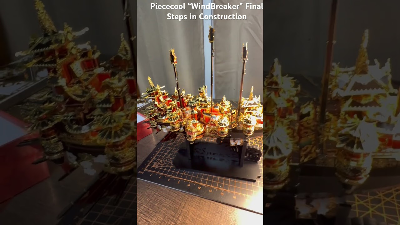 Piececool &ldquo;WindBreaker&rdquo; Final steps #piececool #metalmodels #art #artmodel #modeling #werewolf