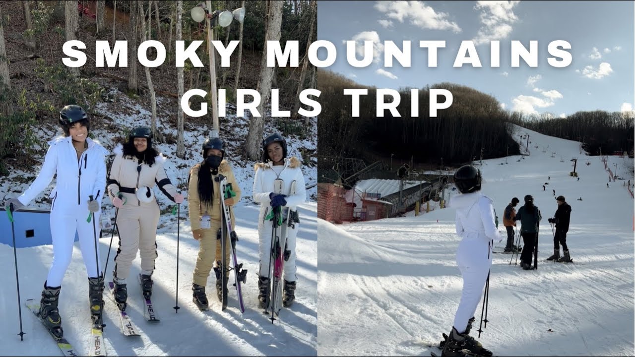 travel vlog to the smoky mountains | girls cabin trip + snow tubing, yoga, ole smoky distillery tour