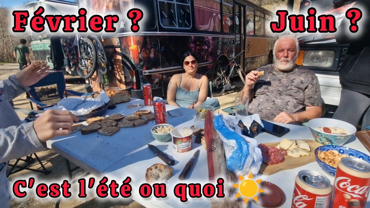 Source d'eau chaude sous le soleil en février c'est pas merveilleux ? ☀️😍