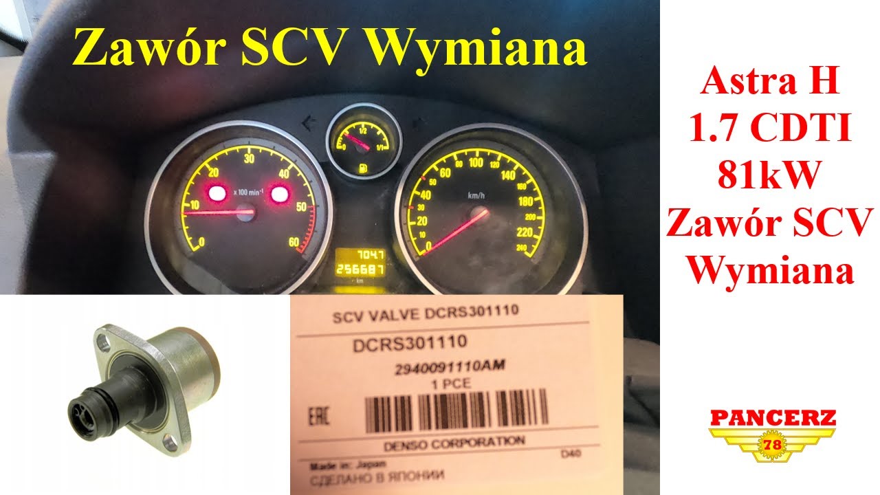 Zawór SCV Wymiana Opel  Astra H 1.7CDTI 81kW
