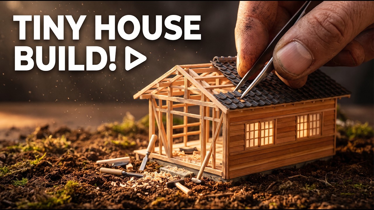 Miniature DIY Japanese Tiny House Construction Timelapse | Hyper Realistic Wooden Home Build in 8K