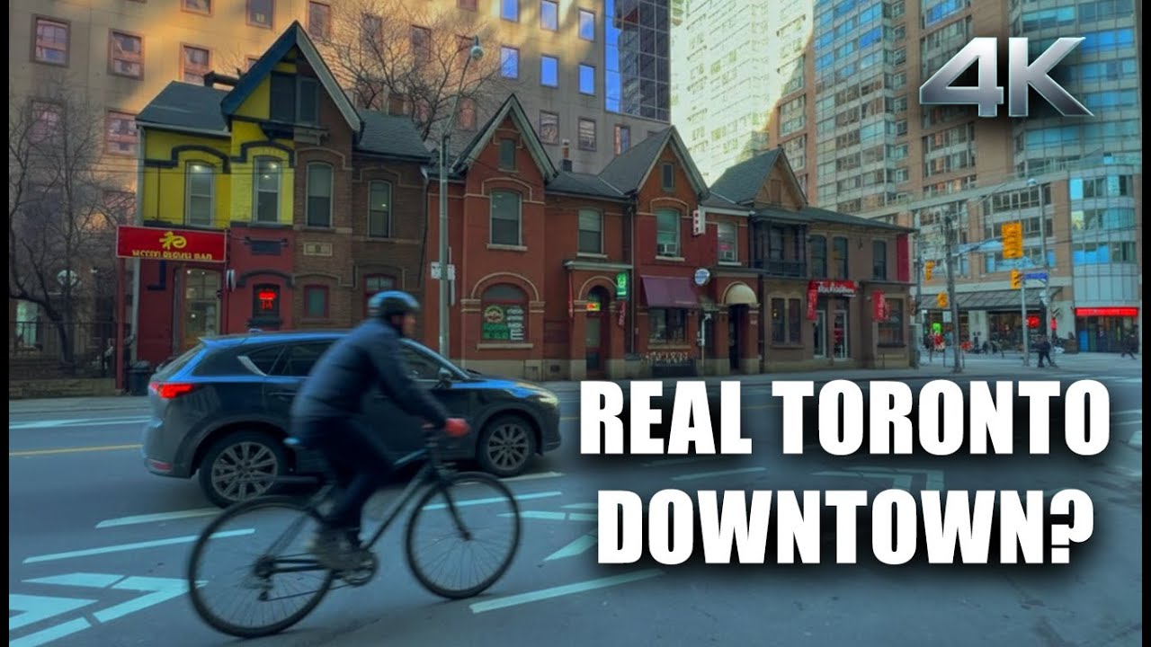 Is This Really Canada? 🇨🇦 | Busy Toronto Downtown Walk | 4K Immersive Stereo ASMR