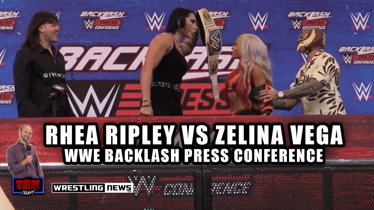 Rhea Ripley and Zelina Vega WWE Backlash Press Conference