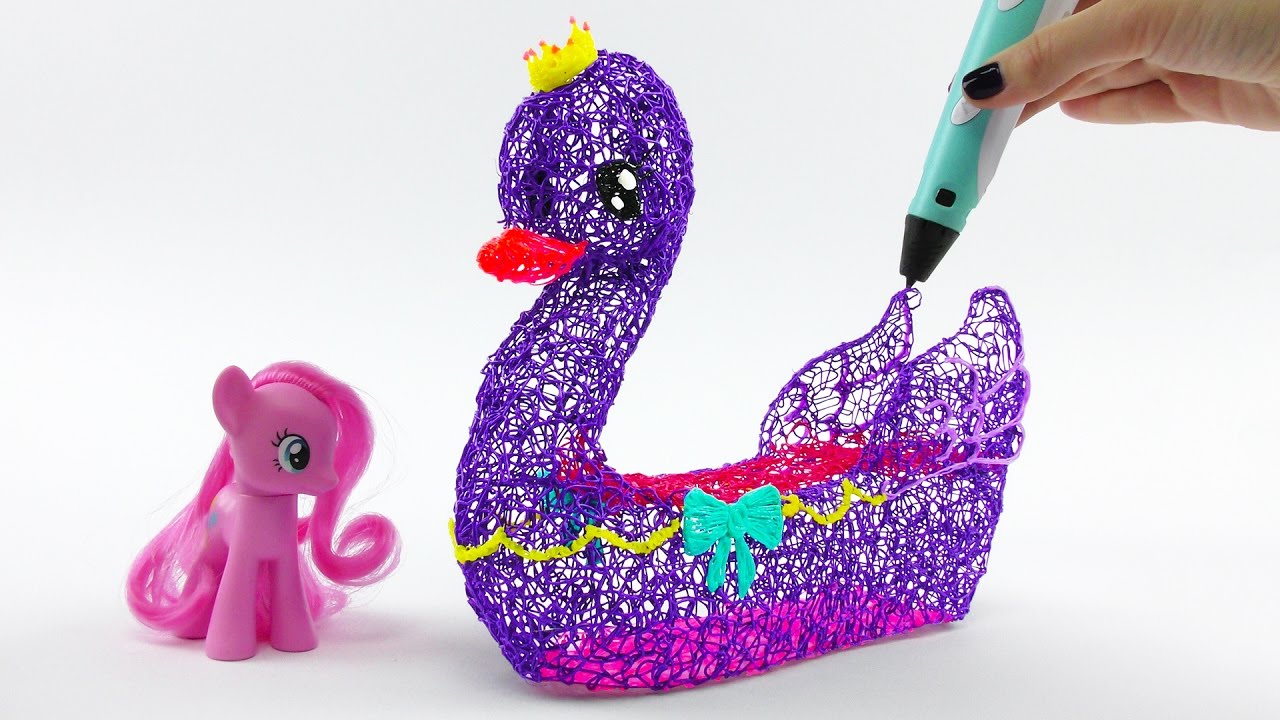 My Little Pony Pinkie Pie Swan Boat Drawing with 3D Pen