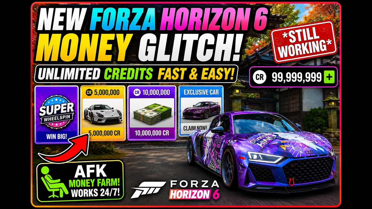 НОВЫЙ ГЛИТЧ НА ДЕНЬГИ В FORZA HORIZON 6! | БЕСКОНЕЧНЫЕ КРЕДИТЫ БЫСТРО И ПРОСТО! (2026)