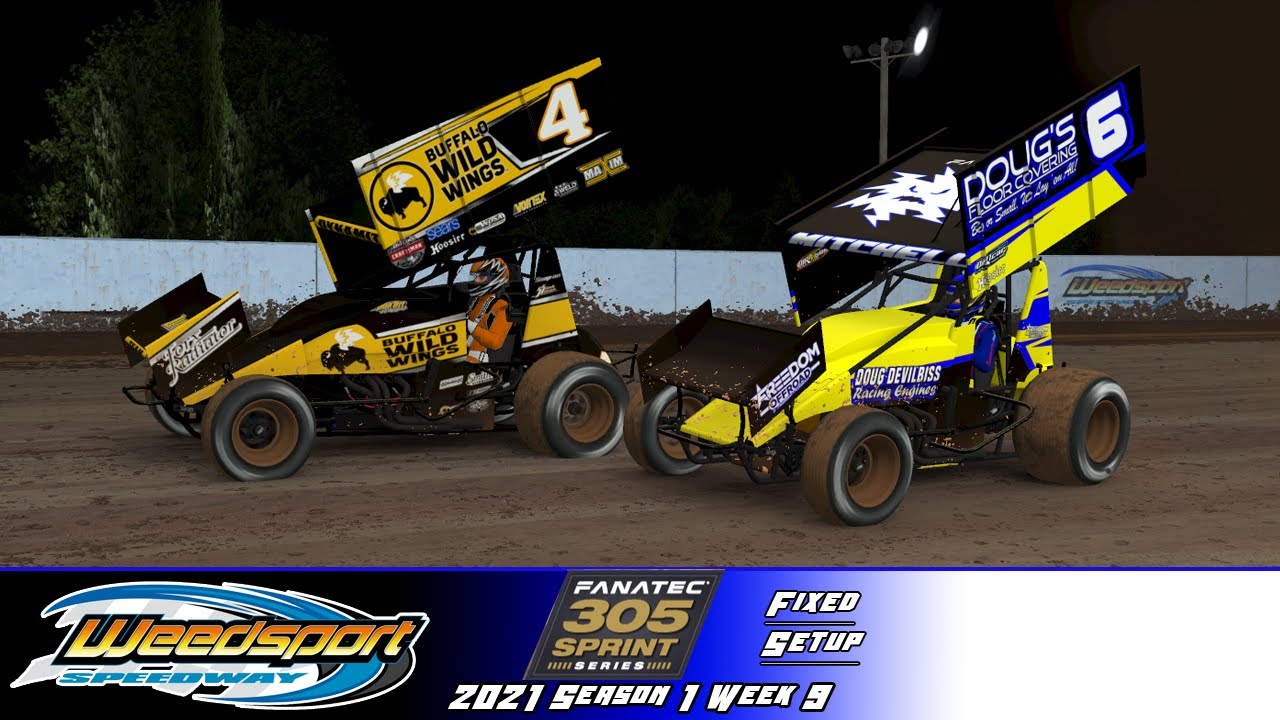 iRacing Dirt 305 Sprint Cars @ Weedsport Speedway