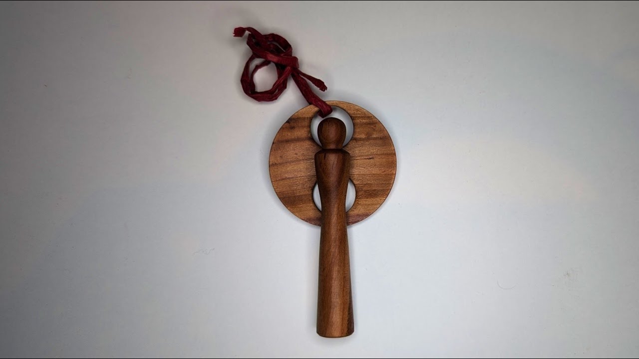 Woodturning a small angel for the Christmas tree