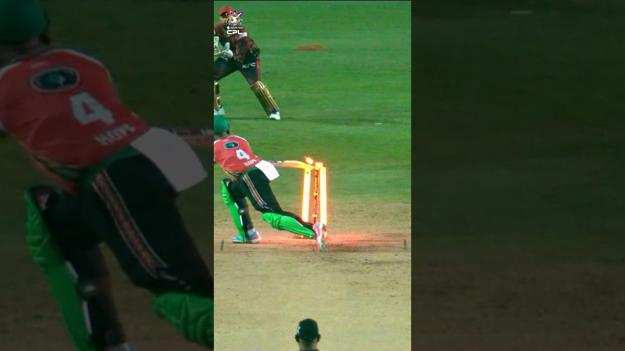 CRAZY wicket! 😱