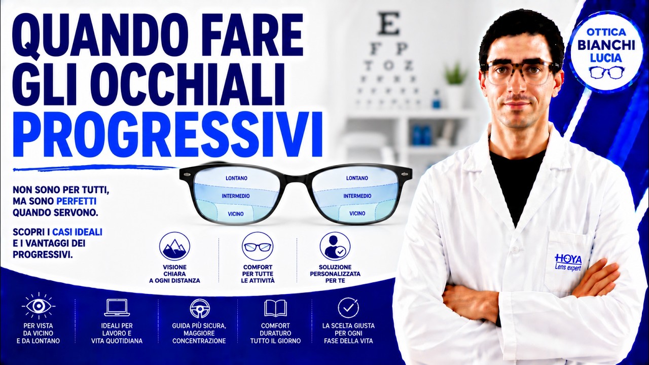 Occhiali progressivi, quando farli e perché.