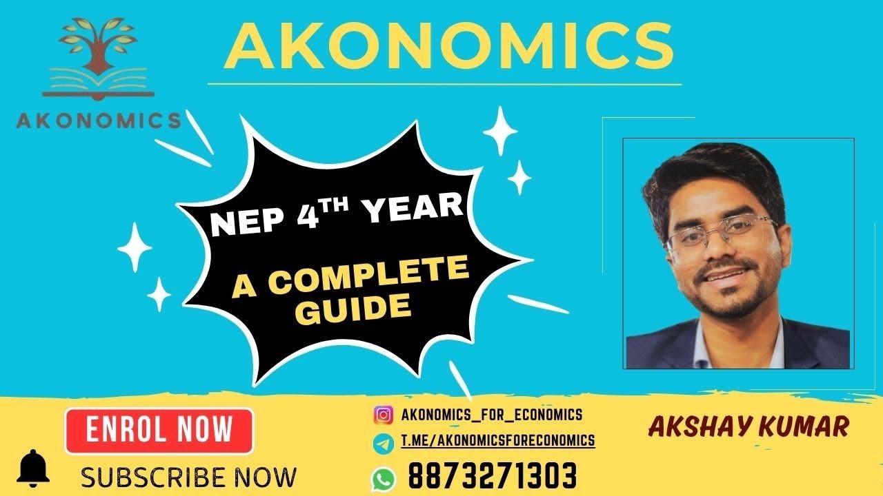 NEP- Fourth Year | All courses | Research | DU | 4th Year | Akonomics | CUET | UGC NET | Akshay Sir