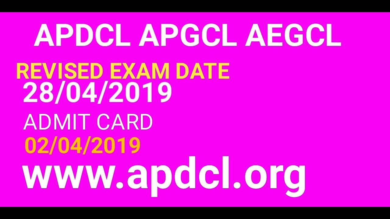 APDCL APGCL AEGCL EXAM will held 0n 28 April 2019/apdcl examination latest notice//govt job/vgyan