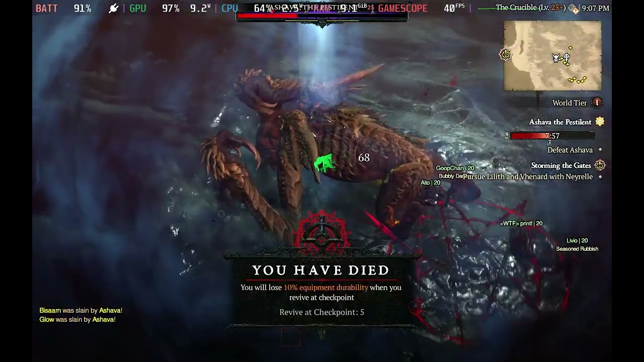 Diablo 4 Server Slam - Ashava WT1 Success - Steam Deck