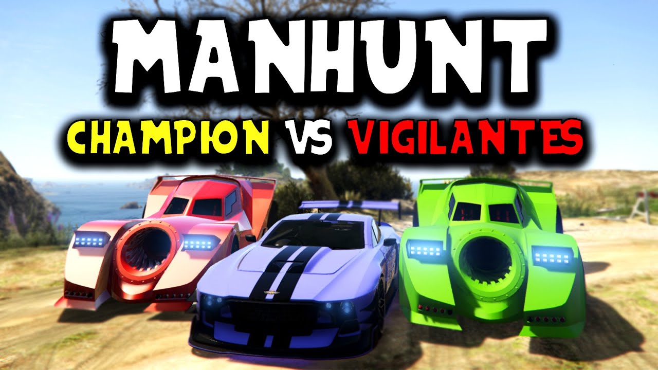 GTA V Manhunt! | Champion VS TWO Vigilantes! (with @HarmNone and @npc)