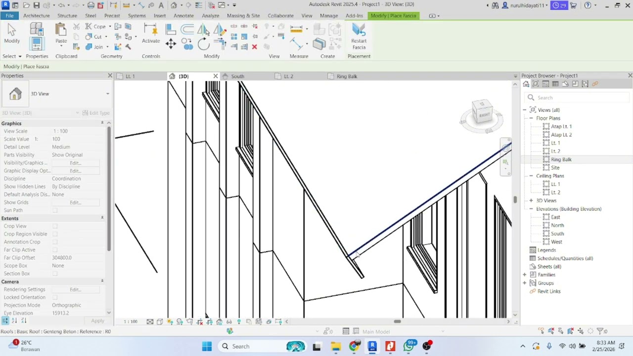 3. TUTORIAL REVIT MEMBUAT ATAP, LANTAI DAN TANGGA