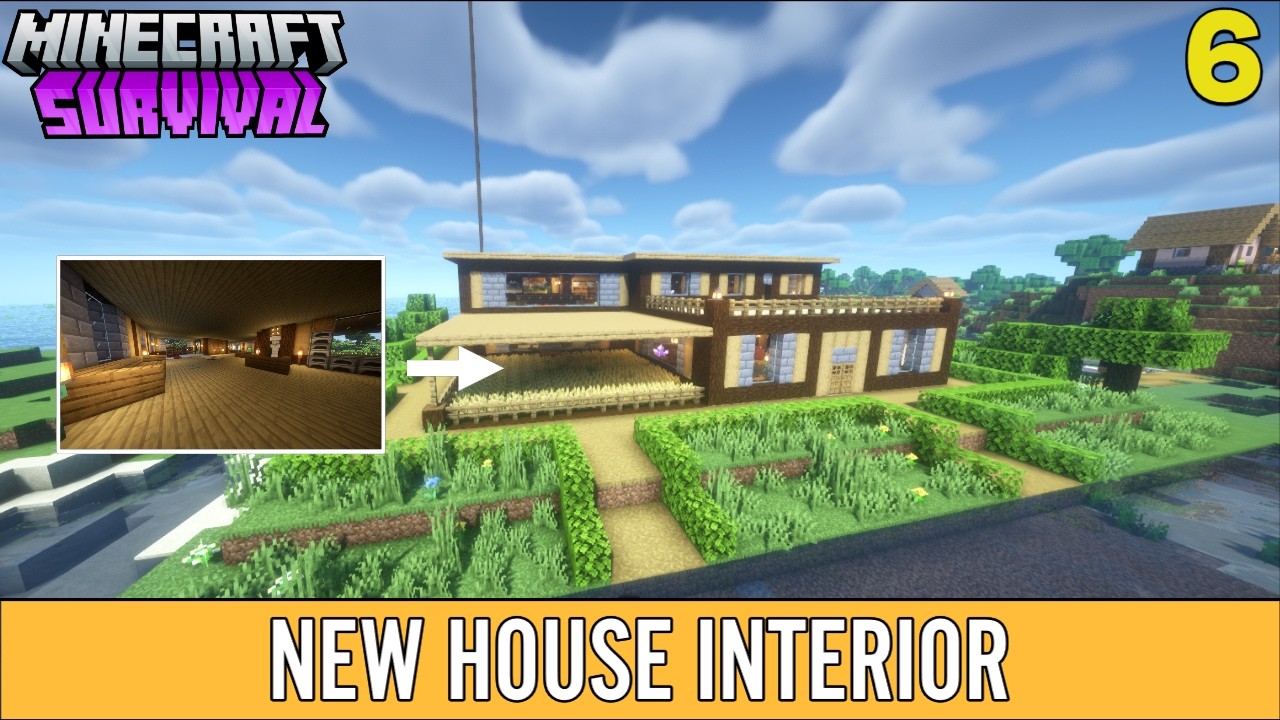 Interior of The Wooden House | Minecraft Survival World