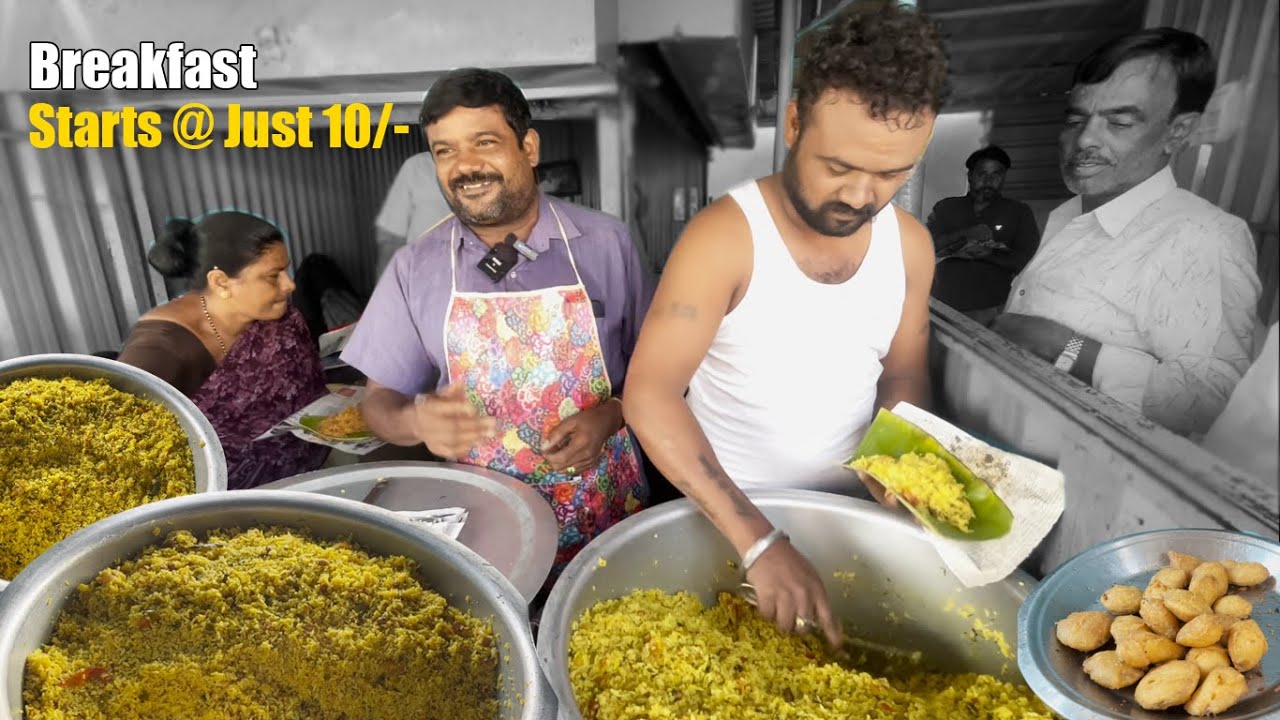 At just 10/- Early Morning Breakfast in Chitradurga | Variety Mix Breakfast | Street Food India