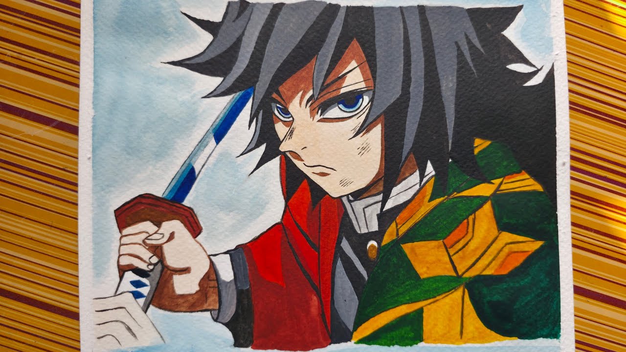  Demon Slayer Giyu Tomioka #anime #art #animeart #viral 