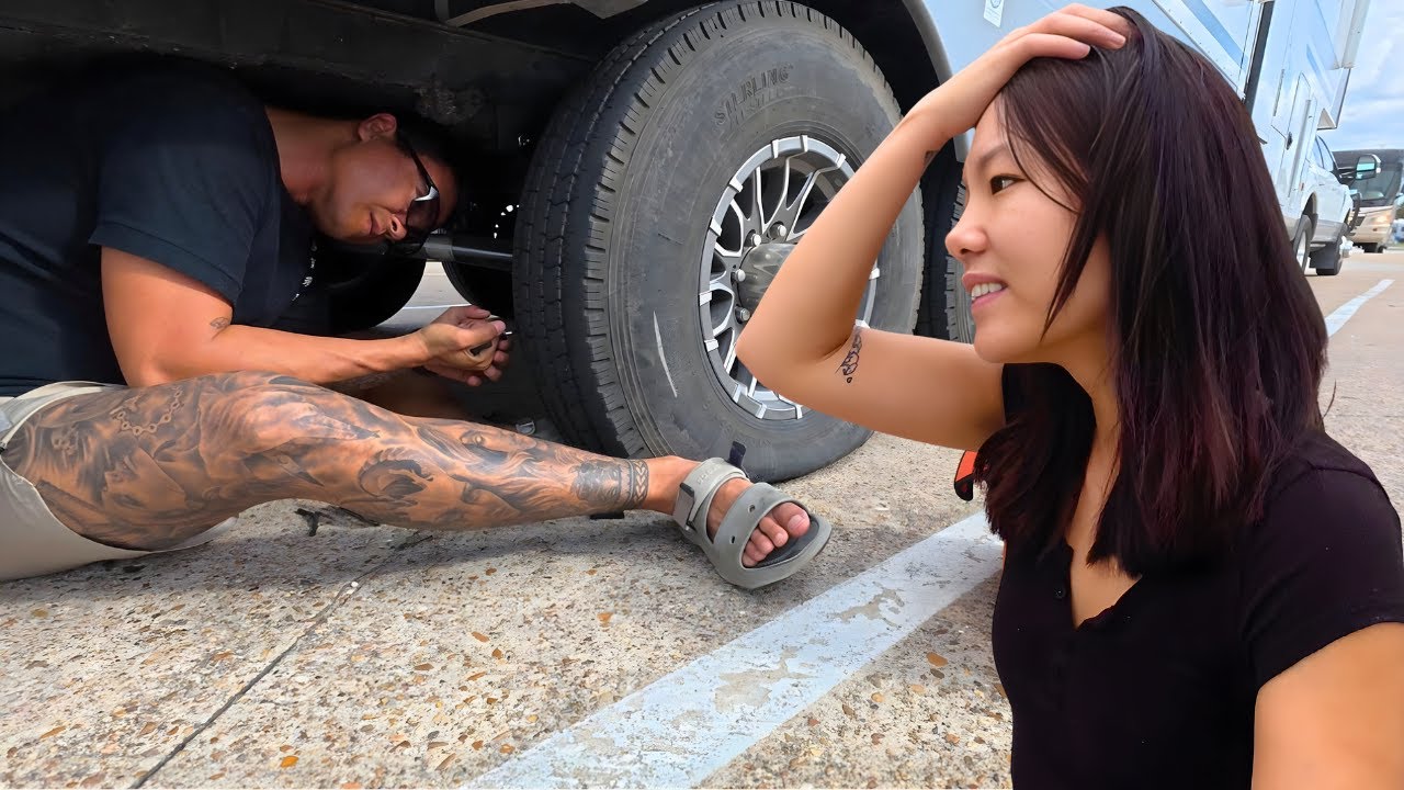 Bị Nổ Bánh Xe Trên Đường Đến Biển