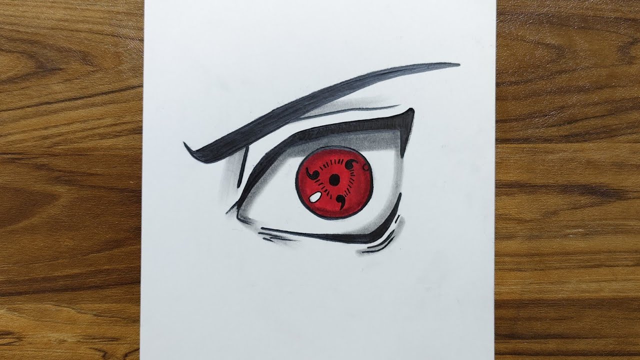 How to draw Sasuke Saringan Eye for beginners | How to draw Sasuke Uchiha Step by step