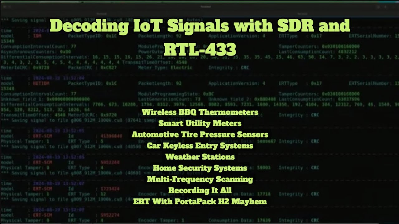 Decoding IoT Signals with Software-Defined Radio and RTL-433