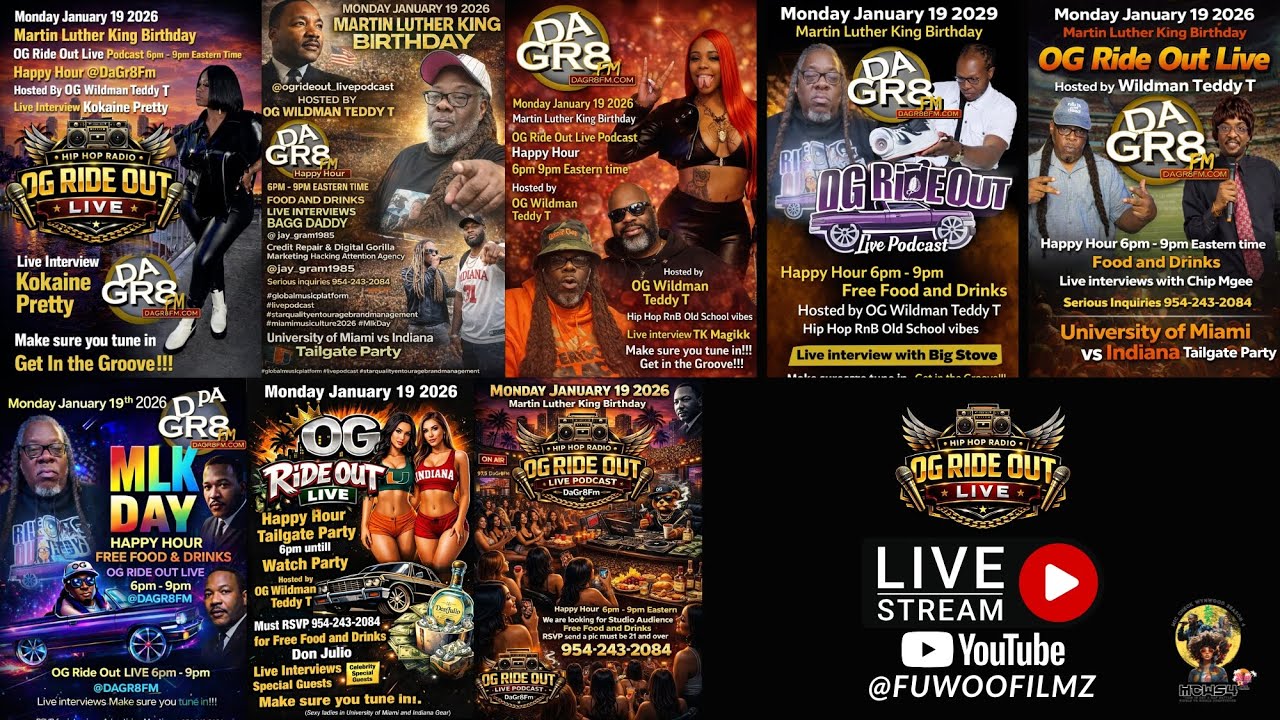 OG RIDEOUT LIVE PODCAST WILDMAN TEDDY Filmed by: FuWooFilmz