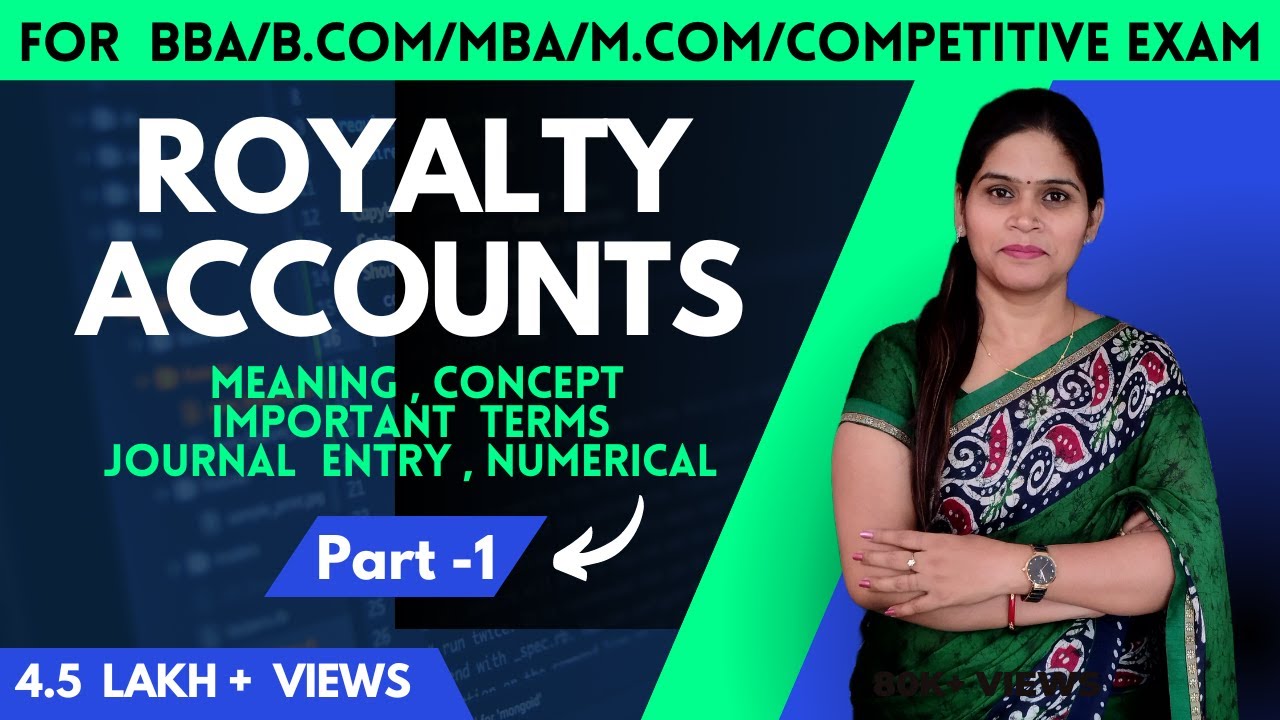 Royalty Account | B.Com 1st Year | Concept | Meaning | Numerical | Financial Accounting  B.Com | BBA