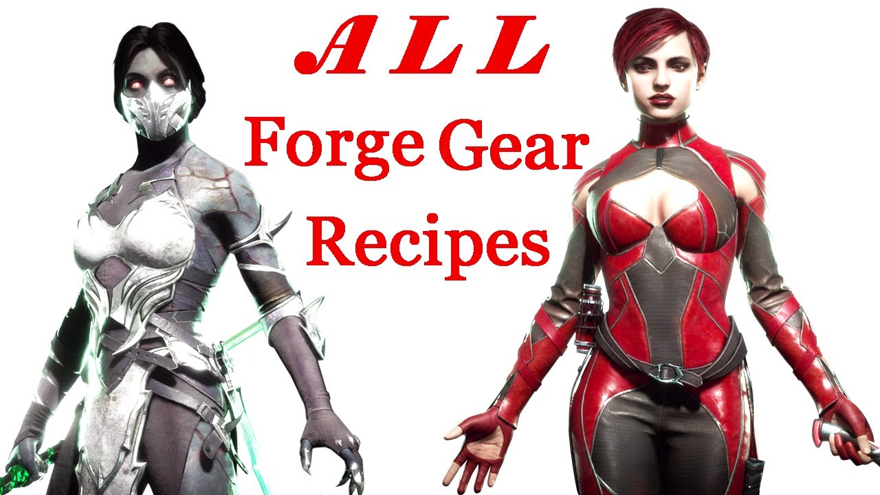 ALL Forge Gear RECIPES and RARE Items! - Part 2 - Mortal Kombat 11