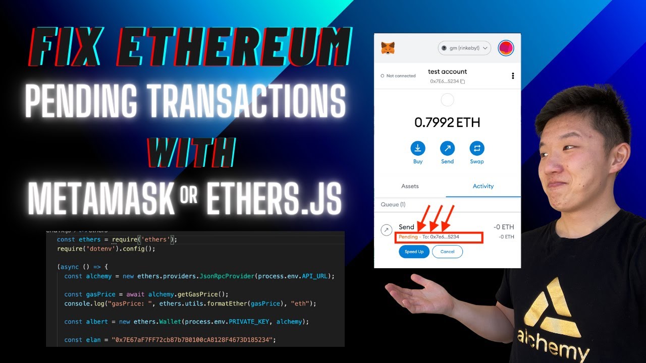 Fix PENDING or STUCK Ethereum transactions with Alchemy Mempool Explorer