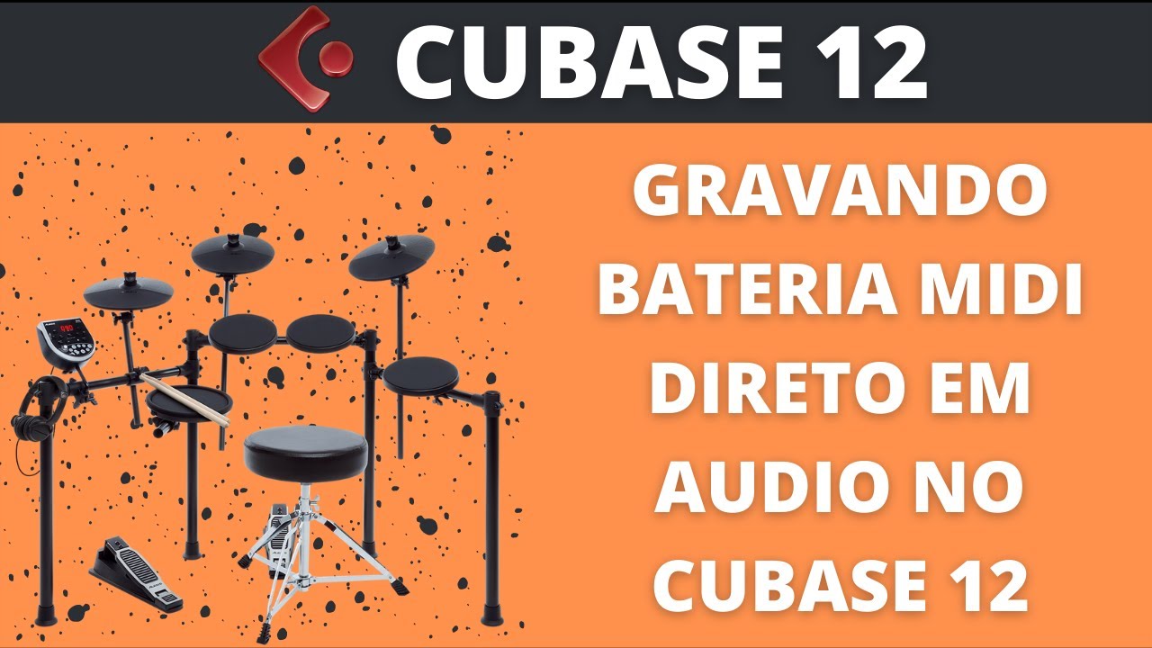 GRAVANDO BATERIA MIDI DIRETO EM AUDIO NO CUBASE 12: