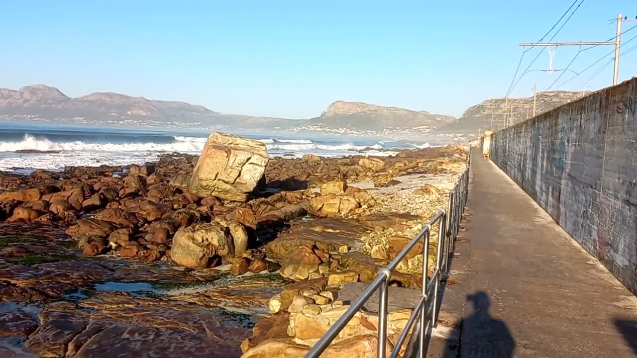 Muizenberg St James walkway along the False Bay coast Cape Town