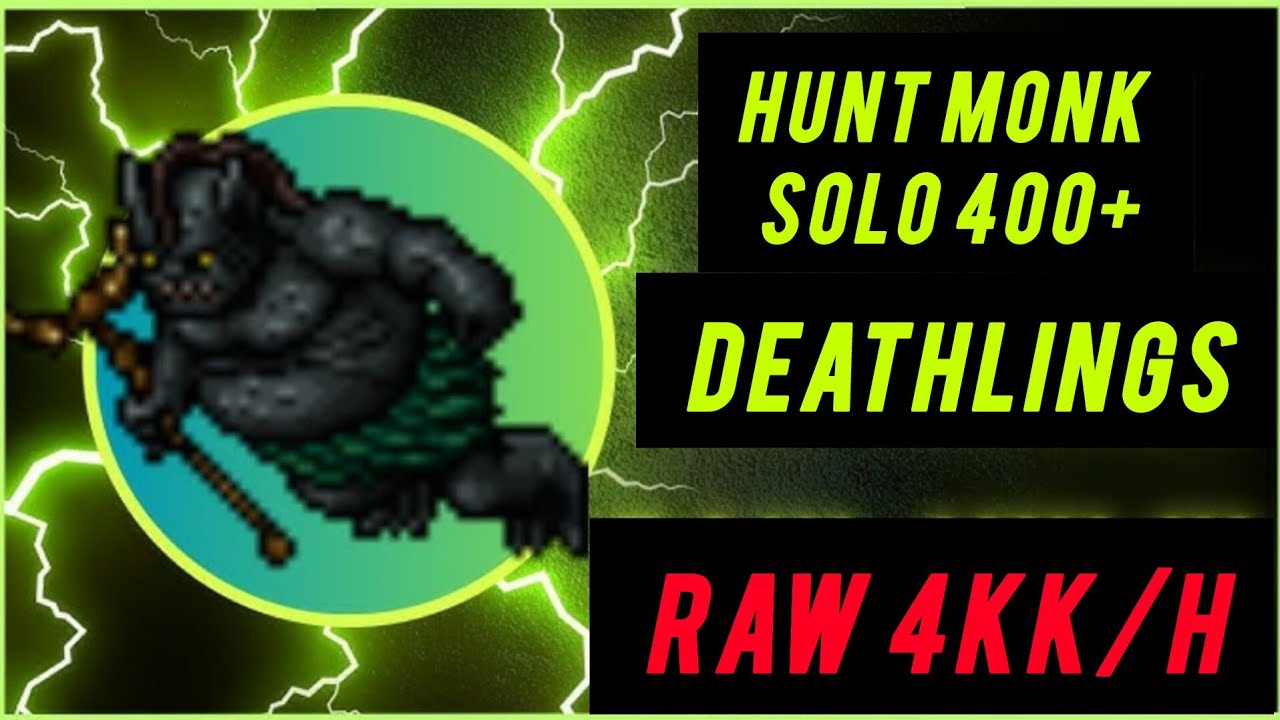 TIBIA | DEATHLINGS | HUNT SOLO MONK 400+ 