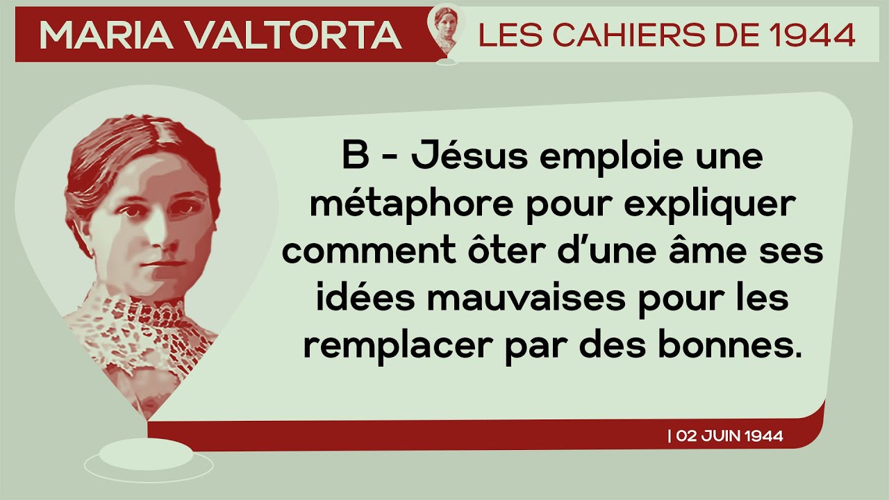 02 Juin 1944 : B - 𝐉𝐞𝐬𝐮𝐬 𝐞𝐦𝐩𝐥𝐨𝐢𝐞 𝐮𝐧𝐞 𝐦𝐞𝐭𝐚𝐩𝐡𝐨𝐫𝐞 𝐩𝐨𝐮𝐫 𝐞𝐱𝐩𝐥𝐢𝐪𝐮𝐞𝐫 𝐜𝐨𝐦𝐦𝐞𝐧𝐭 ô𝐭𝐞𝐫 𝐬𝐞𝐬 𝐢𝐝𝐞𝐞𝐬 𝐦𝐚𝐮𝐯𝐚𝐢𝐬𝐞𝐬...