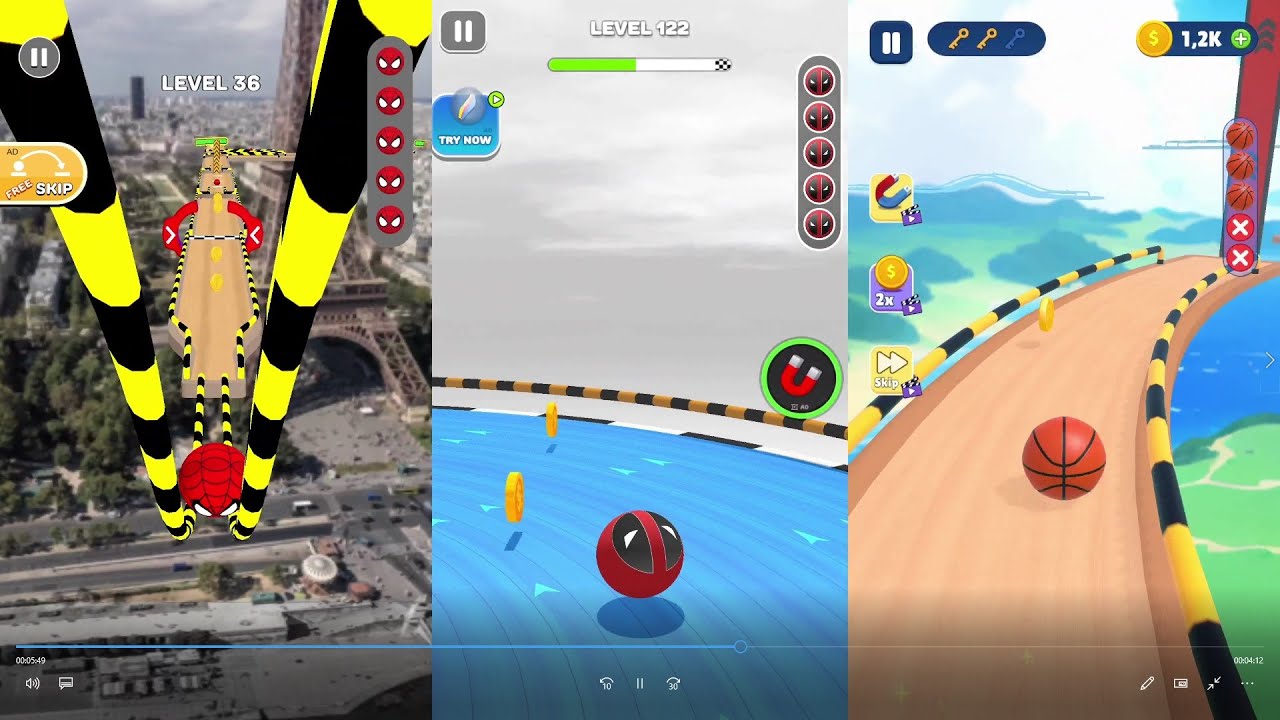 Relaxing Ball Game Gameplay &ndash; Clean & Continuous Run
