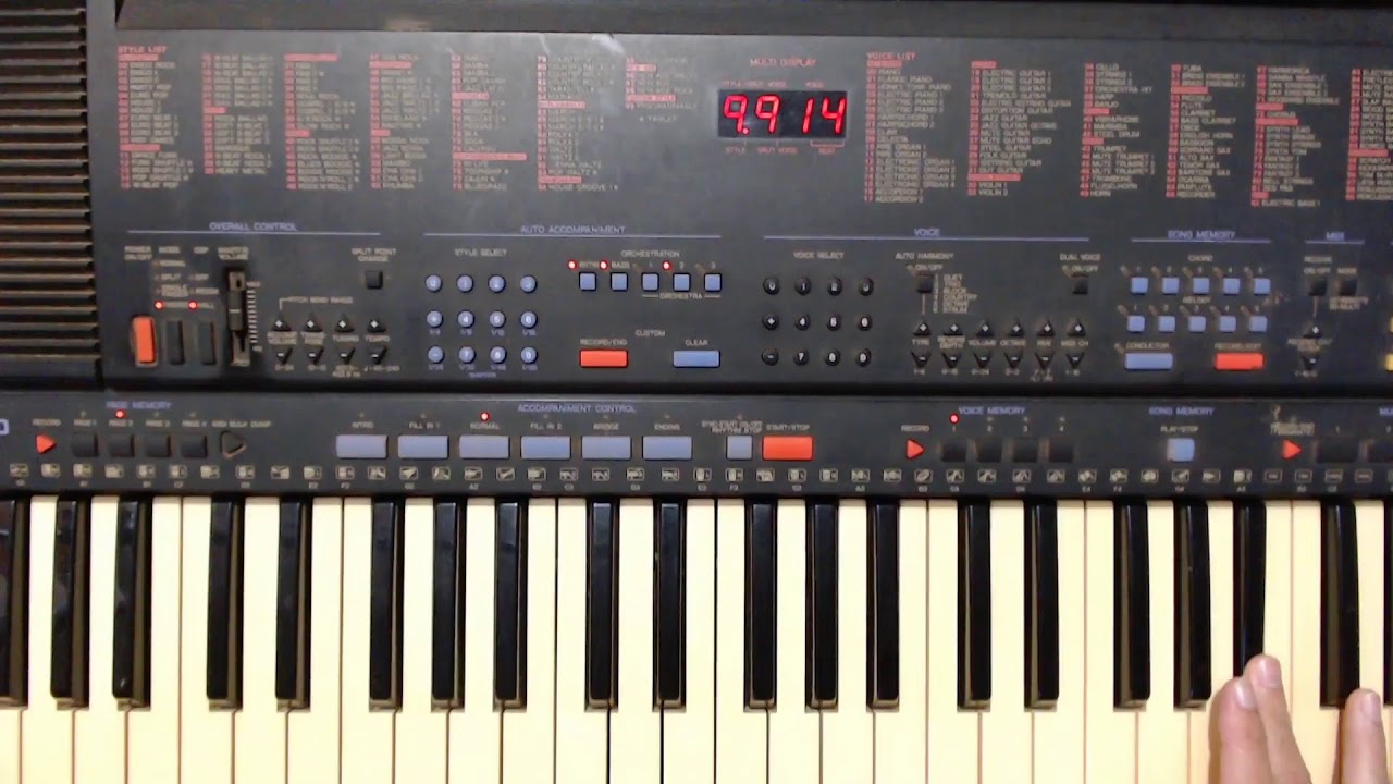 Gravação e programação PSRs 400/500/600 da Yamaha
