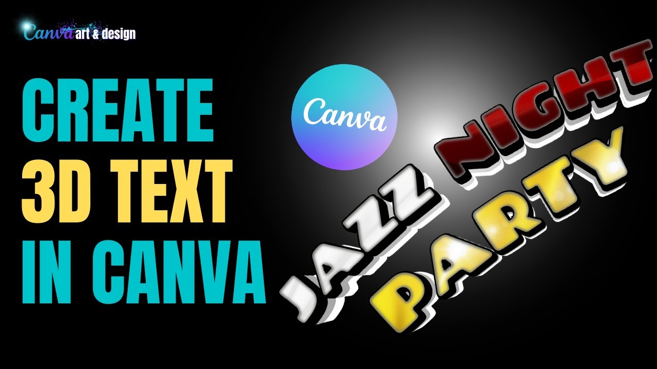 3D Text Effect Canva Tutorial Vintage Typography