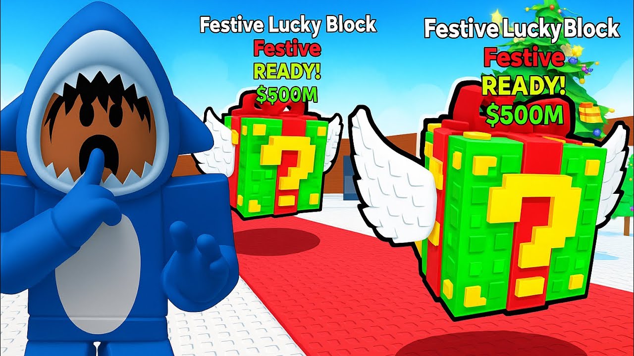 ABRÍ 100X LUCKY BLOCKS NAVIDEÑOS DE LA SUERTE FESTIVA EN STEAL A BRAINROT… 
