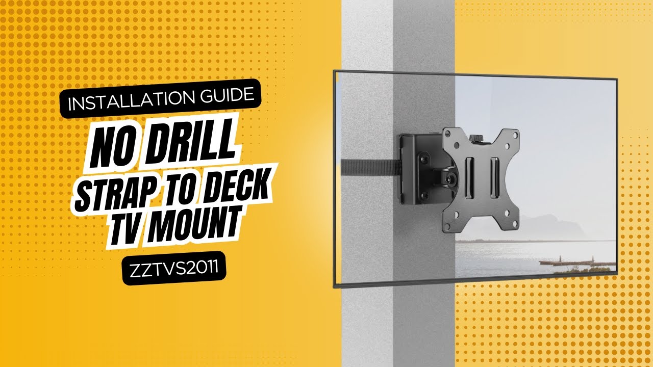 How to Install No Drill Strap to Deck TV Mount ZZTVS2011 | ZeboZap