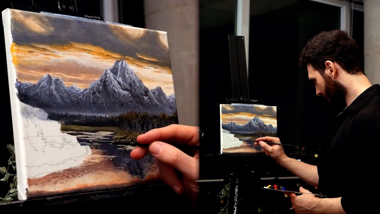 I Painted a Classic Landscape with Acrylics and You Can Too