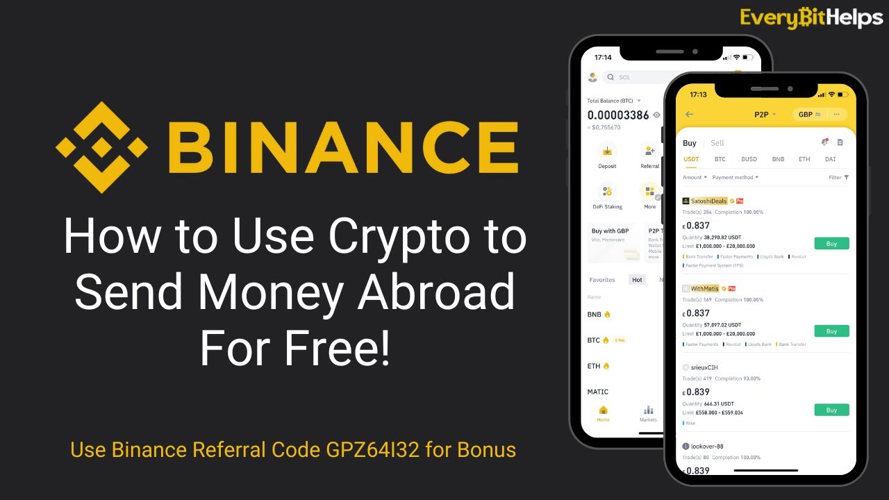 How to Use Crypto to Send Money Abroad for Free with Binance P2P