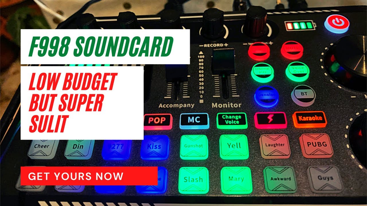 F998 sound card unboxing | low budget but affordable