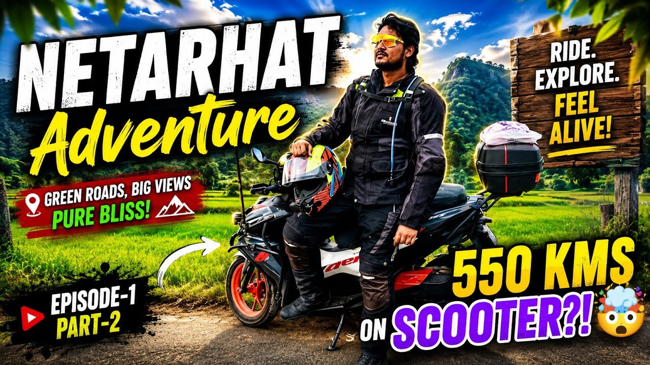 550 KM Scooter Ride 🛵 | Kolkata to Netarhat Road Trip 🌄 | Adventure Ride with Friends | Ep-1 Part-2