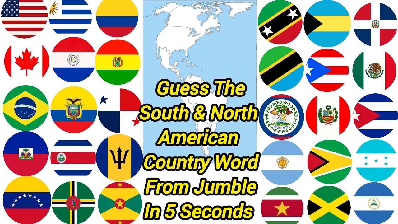 Guess The American country From The Jumbled Word ( 5-Second Quiz Challenge! ) 🤔❓#quiz 