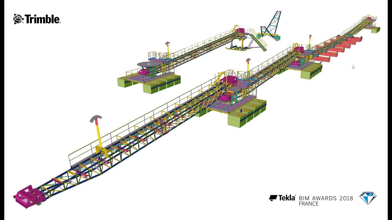 Tekla France BIM Awards 2018 - SODRAMEC : Ensemble de convoyeurs flottants