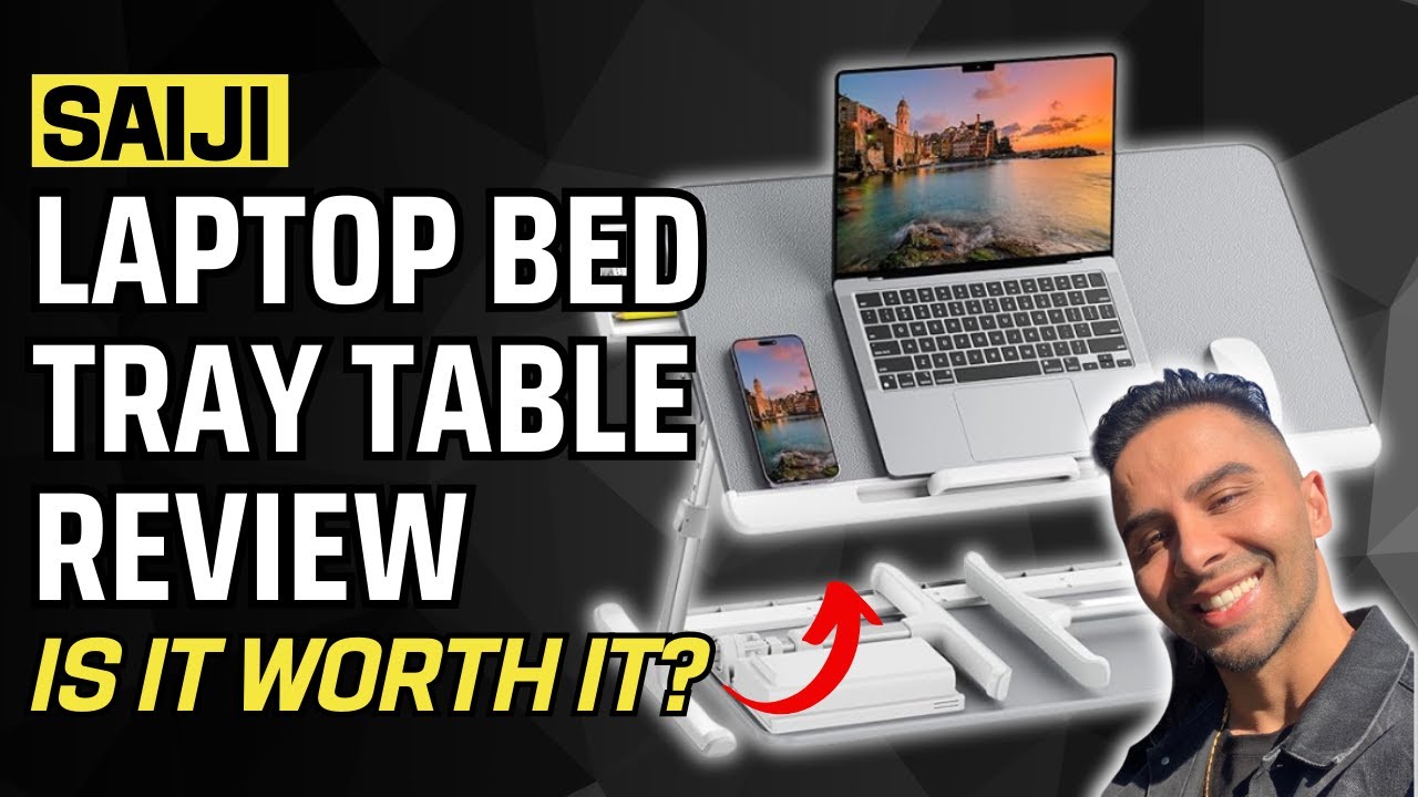 SAIJI Laptop Bed Tray Table Review: Adjustable, Portable & Stylish Desk with Storage!