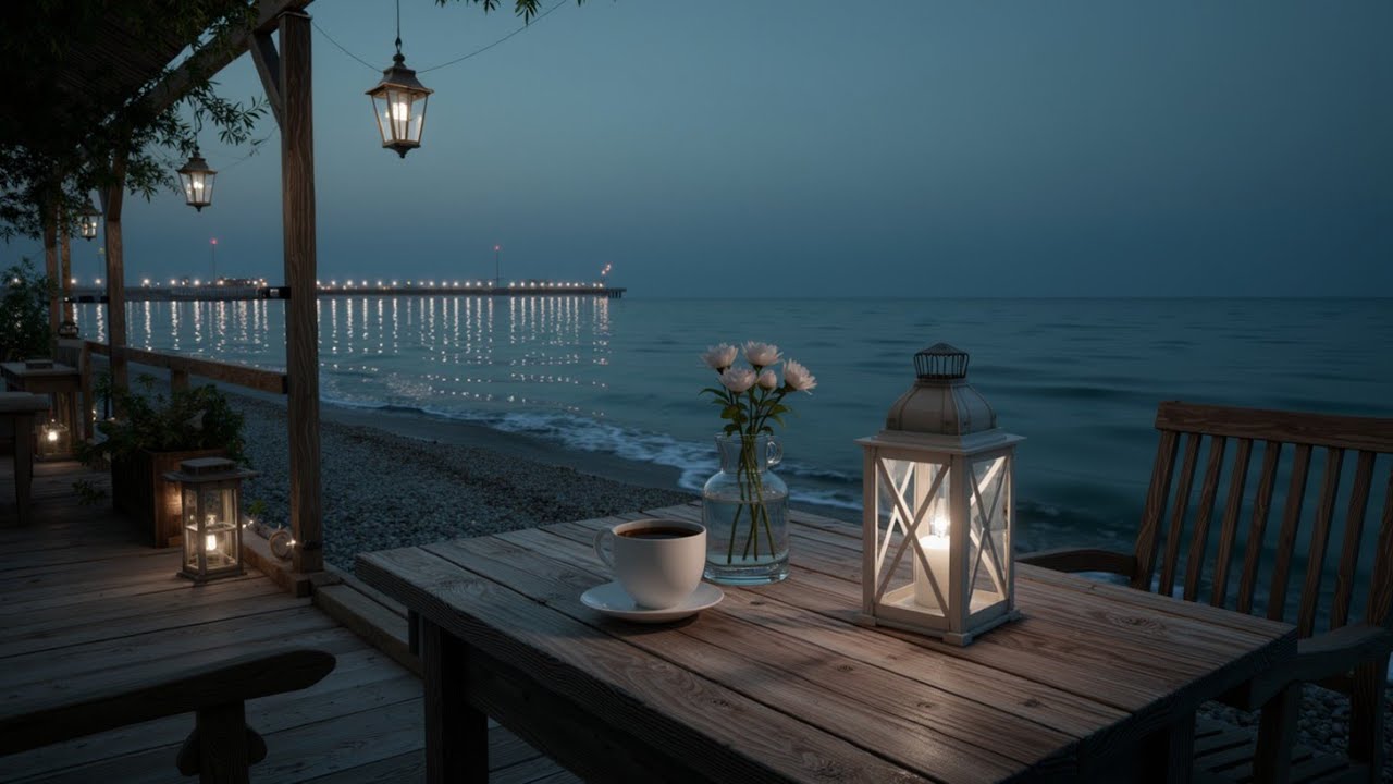 Bossa Nova Beach Cafe | Кофе-джаз и океанские волны | Расслабление под мягкую джазовую гитару