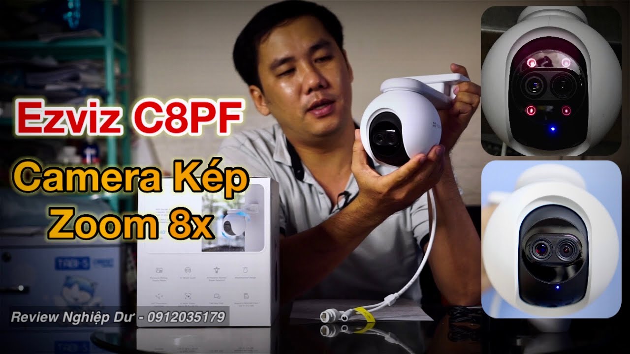 Camera Ezviz C8PF Ống Kính Kép Zoom 8x
