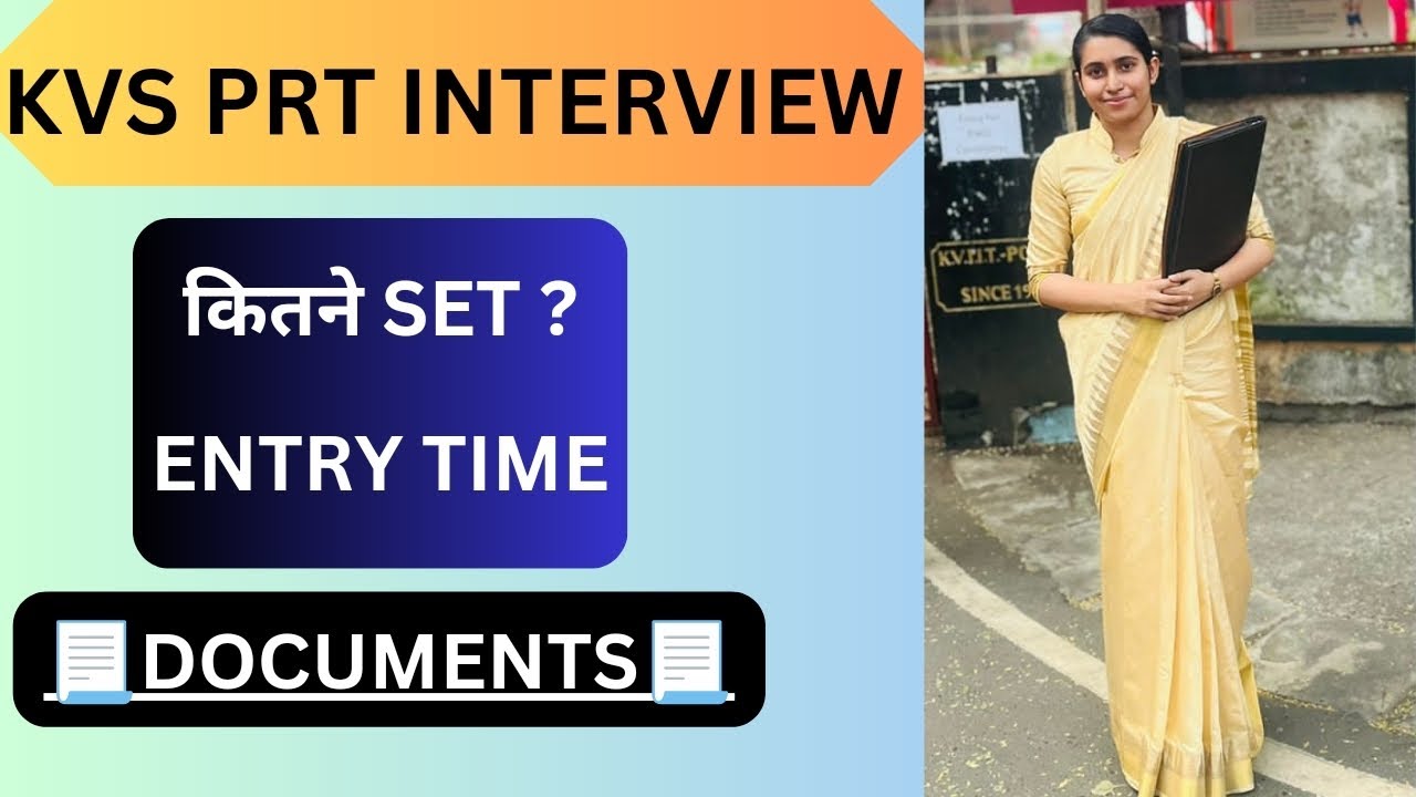 KVS PRT INTERVIEW/ Documents list #kvs #kvsprt #kvsprtinterview #educational #documents