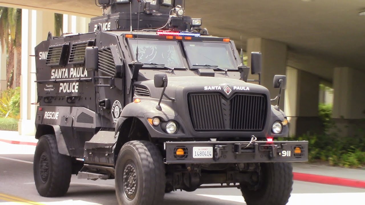 Santa Paula Police Dept. MRAP SWAT Vehicle & Beverly Hills Police Dept. Motor Units