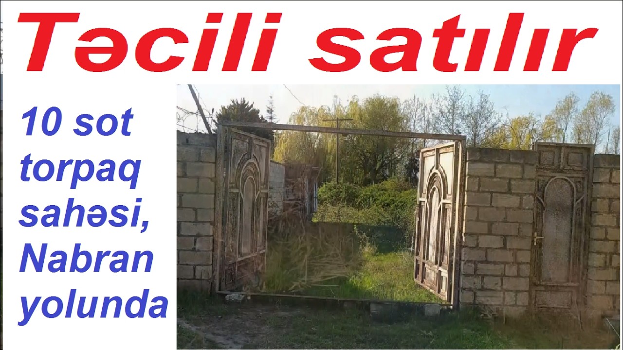 Dəniz sahilində torpaq sahəsi.Gözəl istirahət məkanıdır/Təcili satılır/musiqili video təqdimat